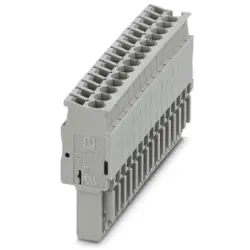 Plug, spring balancer connection, 0.08-4.0 mm², 15 pole, 24 A, 6 kV, gray, 3040397