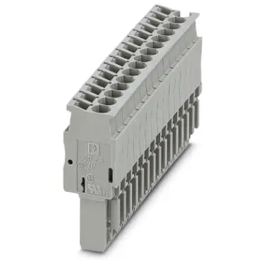 Plug, spring balancer connection, 0.08-4.0 mm², 15 pole, 24 A, 6 kV, gray, 3040397 - 1