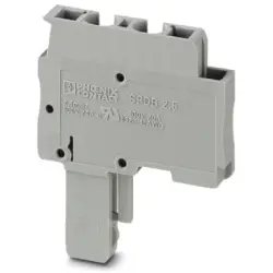 Plug, spring balancer connection, 0.08-4.0 mm², 1 pole, 24 A, 6 kV, gray, 3043190
