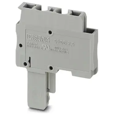 Plug, spring balancer connection, 0.08-4.0 mm², 1 pole, 24 A, 6 kV, gray, 3043190 - 1