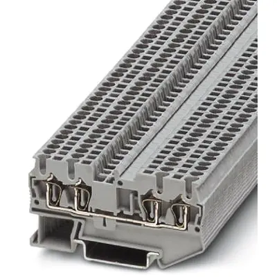 Through terminal block, spring balancer connection, 0.08-1.5 mm², 4 pole, 17.5 A, 6 kV, gray, 3213124 - 1