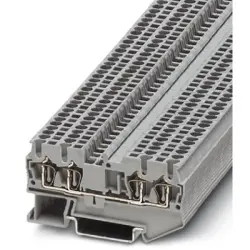 Through terminal block, spring balancer connection, 0.08-1.5 mm², 4 pole, 17.5 A, 6 kV, gray, 3031186