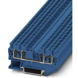 Through terminal block, spring balancer connection, 0.08-1.5 mm², 4 pole, 17.5 A, 6 kV, blue, 3031199