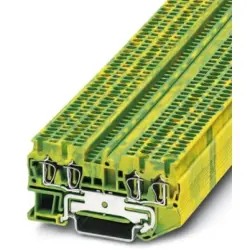 Protective conductor terminal, spring balancer connection, 0.08-1.5 mm², 4 pole, 6 kV, yellow/green, 3031209