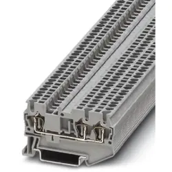 Through terminal block, spring balancer connection, 0.08-1.5 mm², 3 pole, 17.5 A, 6 kV, gray, 3031128