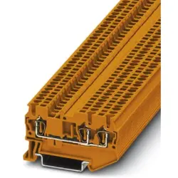 Through terminal block, spring balancer connection, 0.08-1.5 mm², 3 pole, 17.5 A, 6 kV, orange, 3037258