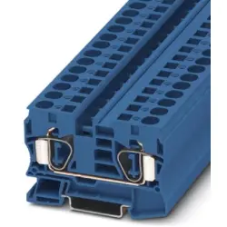Through terminal block, spring balancer connection, 0.2-16 mm², 2 pole, 57 A, 8 kV, blue, 3036123