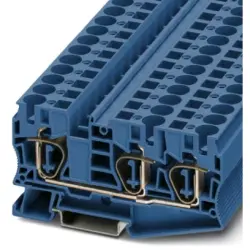 Through terminal block, spring balancer connection, 0.2-16 mm², 3 pole, 57 A, 8 kV, blue, 3035292