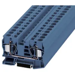 Through terminal block, spring balancer connection, 0.2-25 mm², 2 pole, 76 A, 8 kV, blue, 3036152