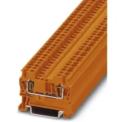 Through terminal block, spring balancer connection, 0.08-4.0 mm², 2 pole, 24 A, 8 kV, orange, 3037070
