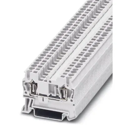 Through terminal block, spring balancer connection, 0.08-4.0 mm², 2 pole, 24 A, 8 kV, white, 3037119 - 1