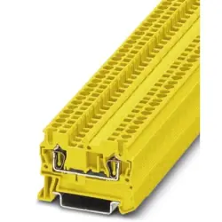 Through terminal block, spring balancer connection, 0.08-4.0 mm², 2 pole, 24 A, 8 kV, yellow, 3037083