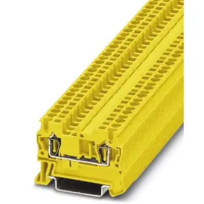 Through terminal block, spring balancer connection, 0.08-4.0 mm², 2 pole, 24 A, 8 kV, yellow, 3037083 - 1