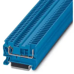 Through terminal block, spring-cage/plug-in connection, 0.08-4.0 mm², 2 pole, 24 A, 6 kV, blue, 3040656