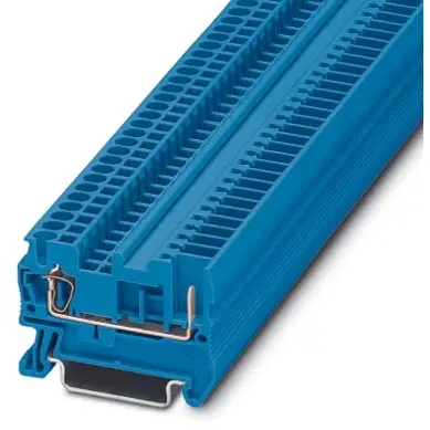 Through terminal block, spring-cage/plug-in connection, 0.08-4.0 mm², 2 pole, 24 A, 6 kV, blue, 3040656 - 1