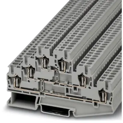 Multi-level clamp, spring balancer connection, 0.08-4.0 mm², 6 pole, 20 A, 6 kV, gray, 3036042 - 1