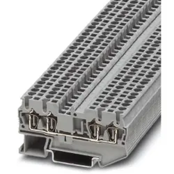 Through terminal block, spring balancer connection, 0.08-4.0 mm², 4 pole, 24 A, 8 kV, gray, 3031306