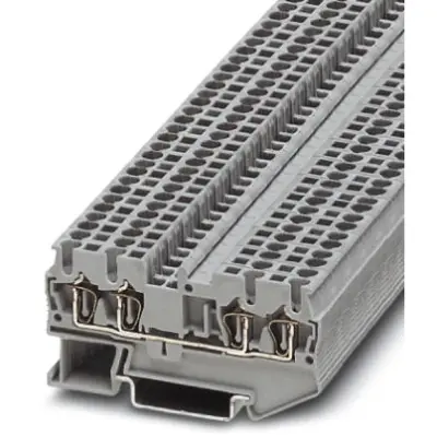 Through terminal block, spring balancer connection, 0.08-4.0 mm², 4 pole, 24 A, 8 kV, gray, 3031306 - 1