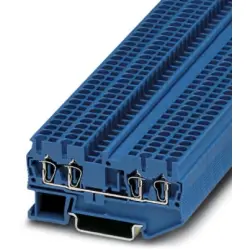 Through terminal block, spring balancer connection, 0.08-4.0 mm², 4 pole, 24 A, 8 kV, blue, 3031319