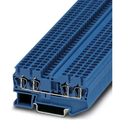 Through terminal block, spring balancer connection, 0.08-4.0 mm², 4 pole, 24 A, 8 kV, blue, 3031319 - 1