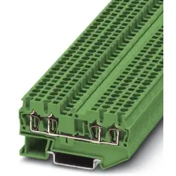Through terminal block, spring balancer connection, 0.08-4.0 mm², 4 pole, 24 A, 8 kV, green, 3037465