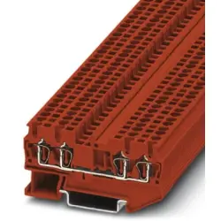 Through terminal block, spring balancer connection, 0.08-4.0 mm², 4 pole, 24 A, 8 kV, red, 3037410