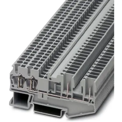 Through terminal block, spring-cage/plug-in connection, 0.08-4.0 mm², 4 pole, 24 A, 6 kV, gray, 3040038 - 1
