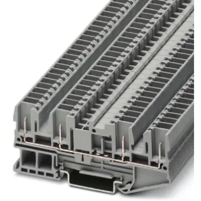 Through terminal block, spring-cage/plug-in connection, 0.08-4.0 mm², 4 pole, 24 A, 6 kV, gray, 3042159 - 1