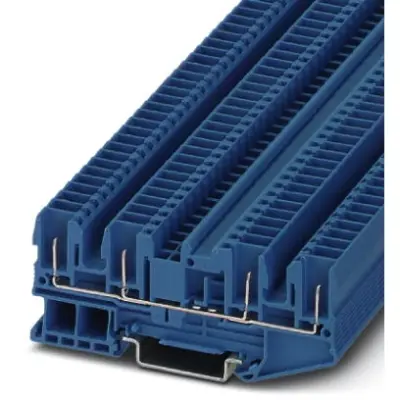 Through terminal block, spring balancer connection, 0.08-4.0 mm², 4 pole, 24 A, 6 kV, blue, 3042081 - 1