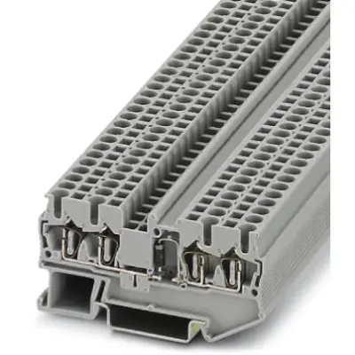 Component terminal block, spring balancer connection, 0.08-4.0 mm², 4 pole, 1.5 A, 8 kV, gray, 3002216 - 1