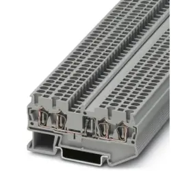 Component terminal block, spring balancer connection, 0.08-4.0 mm², 4 pole, 500 mA, 8 kV, gray, 3036233