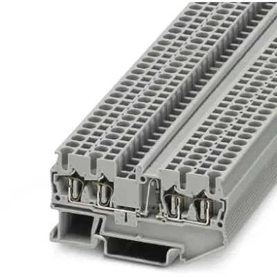 Component terminal block, spring balancer connection, 0.08-4.0 mm², 4 pole, 500 mA, 8 kV, gray, 3036534 - 1