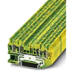 Protective conductor terminal, spring balancer connection, 0.08-4.0 mm², 4 pole, 8 kV, yellow/green, 3031322