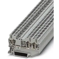 Through terminal block, spring balancer connection, 0.08-4.0 mm², 3 pole, 24 A, 8 kV, gray, 3031241