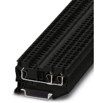 Through terminal block, spring balancer connection, 0.08-4.0 mm², 3 pole, 24 A, 8 kV, black, 3037342 - 1