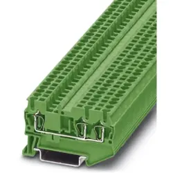 Through terminal block, spring balancer connection, 0.08-4.0 mm², 3 pole, 24 A, 8 kV, green, 3037326