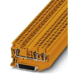 Through terminal block, spring balancer connection, 0.08-4.0 mm², 3 pole, 24 A, 8 kV, orange, 3031982