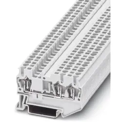Through terminal block, spring balancer connection, 0.08-4.0 mm², 3 pole, 24 A, 8 kV, white, 3037339
