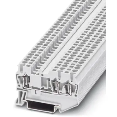 Through terminal block, spring balancer connection, 0.08-4.0 mm², 3 pole, 24 A, 8 kV, white, 3037339 - 1