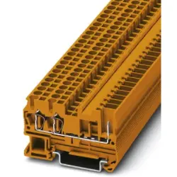 Through terminal block, spring-cage/plug-in connection, 0.08-4.0 mm², 1 pole, 24 A, 6 kV, orange, 3061091