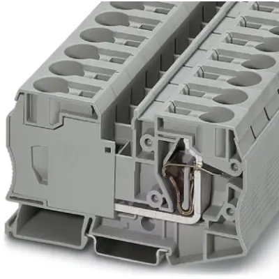 Through terminal block, spring balancer connection, 2.5-35 mm², 2 pole, 125 A, 8 kV, gray, 3036178 - 1
