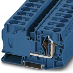 Through terminal block, spring balancer connection, 2.5-35 mm², 2 pole, 125 A, 8 kV, blue, 3036181