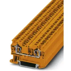 Through terminal block, spring balancer connection, 0.08-6.0 mm², 2 pole, 32 A, 8 kV, orange, 3037135