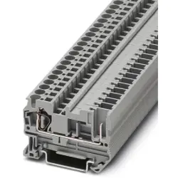 Through terminal block, spring-cage/plug-in connection, 0.08-6.0 mm², 2 pole, 32 A, 6 kV, gray, 3042719