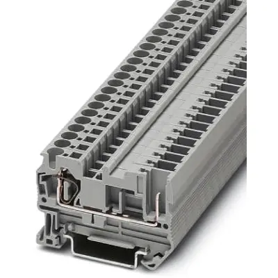 Through terminal block, spring-cage/plug-in connection, 0.08-6.0 mm², 2 pole, 32 A, 6 kV, gray, 3042719 - 1