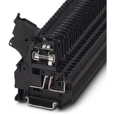 Fuse terminal block, 2 pole, 4.0 mm², 24 V, 6.3 A, 3036547 - 1