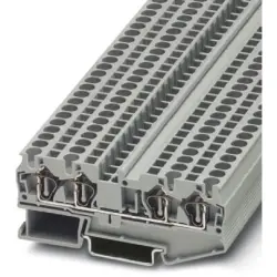 Through terminal block, spring balancer connection, 0.08-6.0 mm², 4 pole, 32 A, 8 kV, gray, 3031445