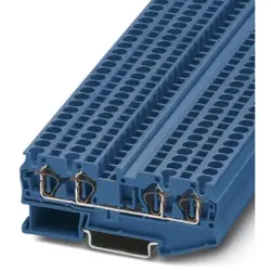 Through terminal block, spring balancer connection, 0.08-6.0 mm², 4 pole, 32 A, 8 kV, blue, 3031458