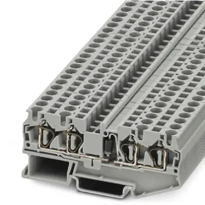 Component terminal block, spring balancer connection, 0.08-6.0 mm², 4 pole, 1.5 A, 8 kV, gray, 3037795 - 1