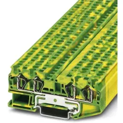 Protective conductor terminal, spring balancer connection, 0.08-6.0 mm², 4 pole, 8 kV, yellow/green, 3031461